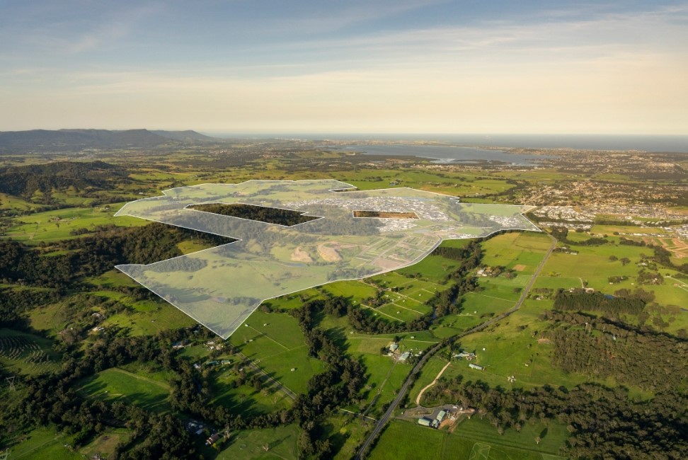 calderwood valley masterplan aerial